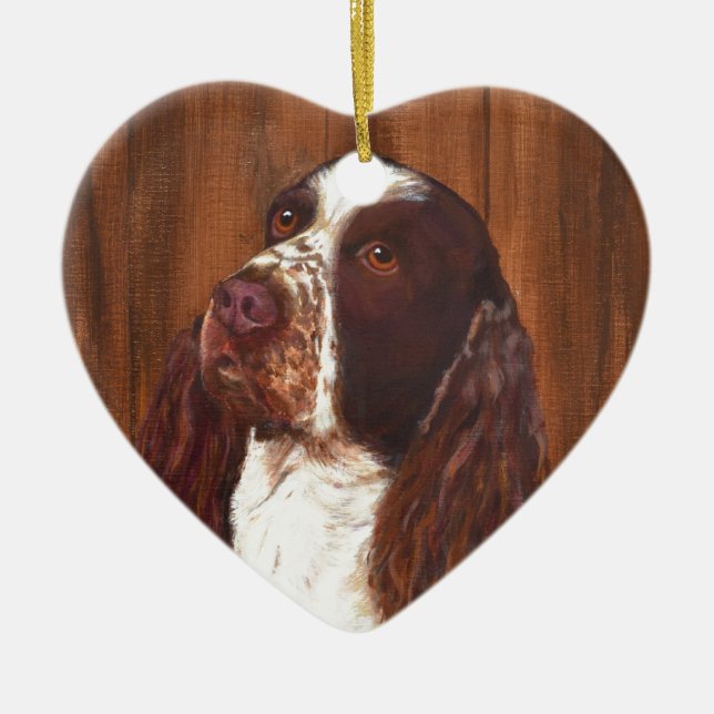 English Springer Spaniel Ceramic Ornament (Front)