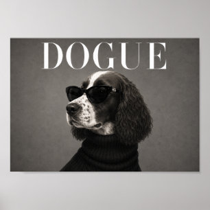 English Springer Spaniel Chic Fashion Dog Art Prin Poster