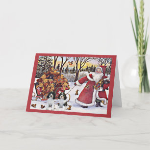 English Springer Spaniel Christmas Card Bears