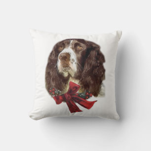 English Springer Spaniel Christmas Cushion