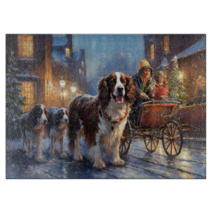 English Springer Spaniel Christmas Festive Season Cutting Board