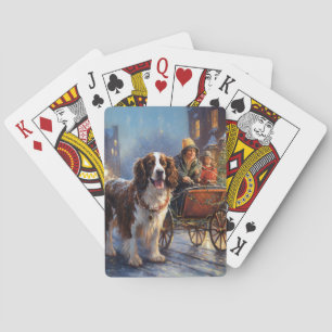 English Springer Spaniel Christmas Festive Season Playing Cards