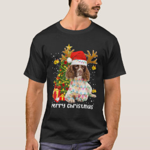 English Springer Spaniel Christmas Lights Tree San T-Shirt