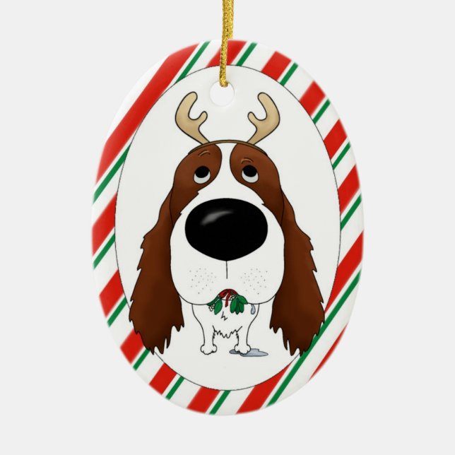 English Springer Spaniel Christmas Ornament (Front)