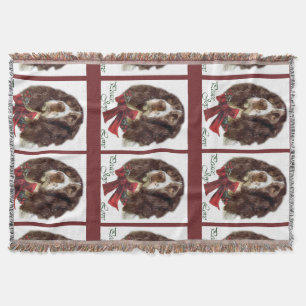 English Springer Spaniel Christmas Throw Blanket
