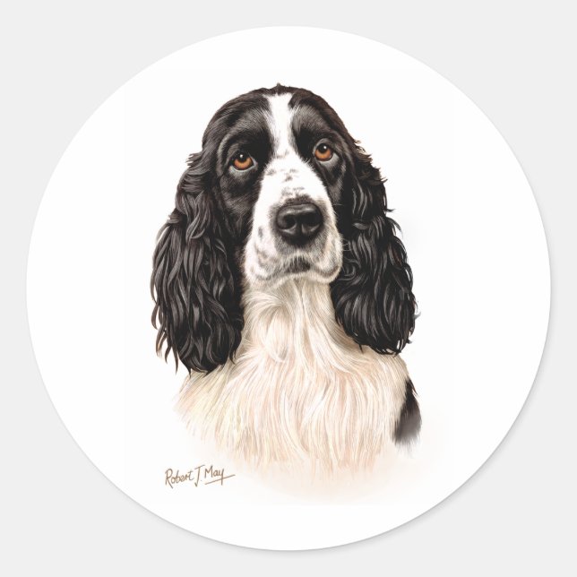 English Springer Spaniel Classic Round Sticker (Front)