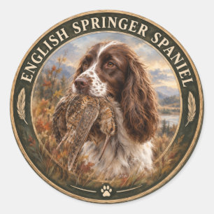 English Springer Spaniel Classic Round Sticker