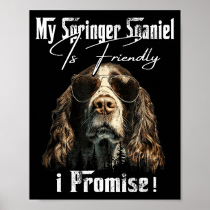 English Springer Spaniel Dad Funny Fathers Day Dog Poster