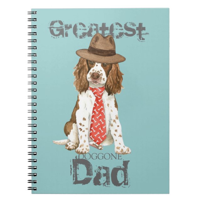 English Springer Spaniel Dad Notebook (Front)