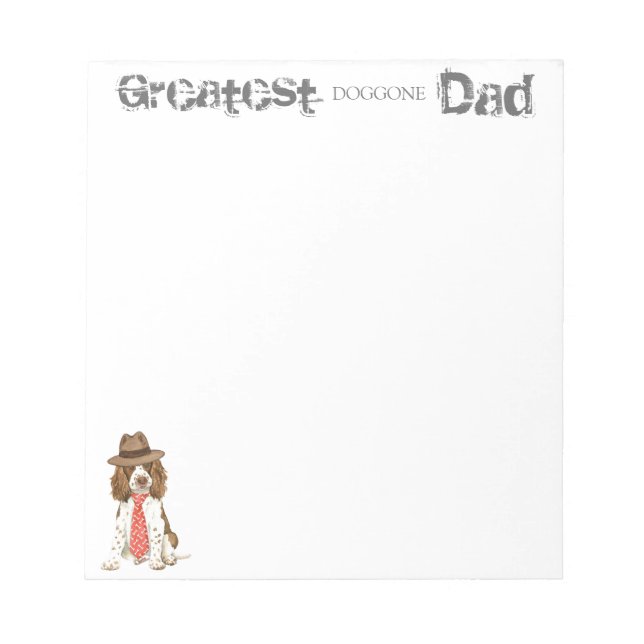 English Springer Spaniel Dad Notepad (Front)