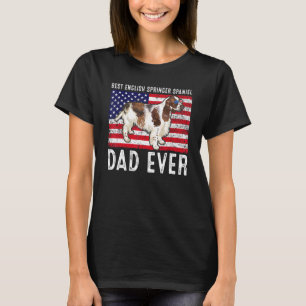 English Springer Spaniel Dad Usa American Flag Dog T-Shirt