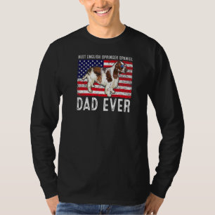English Springer Spaniel Dad Usa American Flag Dog T-Shirt