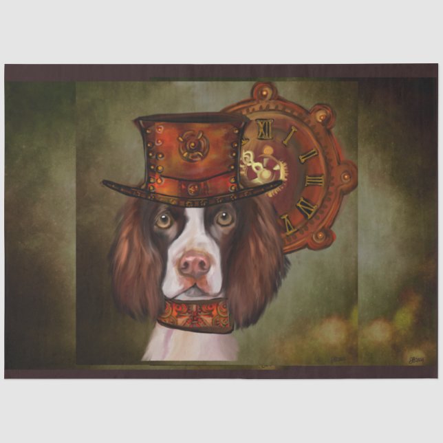 English Springer Spaniel Decoupage  Tissue Paper (Front)