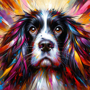 English Springer Spaniel Dog Acrylic Art Print Jigsaw Puzzle