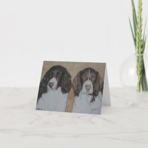 English Springer Spaniel Dog Art Notecard
