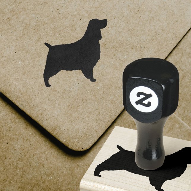 English Springer Spaniel Dog Breed Silhouette Rubber Stamp (Creator Uploaded)