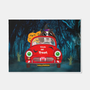 English Springer Spaniel dog Car Scary Halloween  Doormat