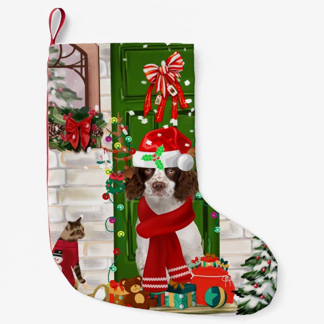 English Springer Spaniel Dog Christmas  Small Christmas Stocking (Front)