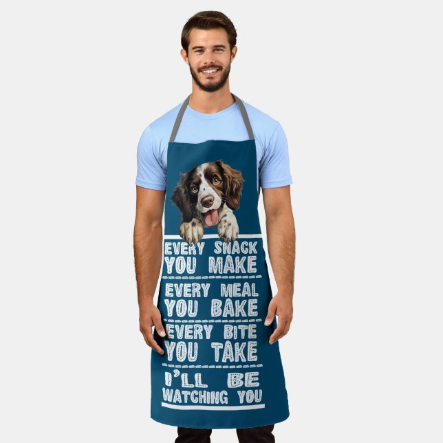 English Springer Spaniel Dog Every Snack You Make Apron (Worn)