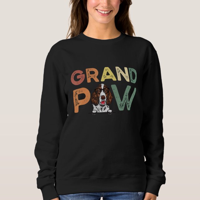 English Springer Spaniel Dog Grandpa  With Father  Sweatshirt (Front)