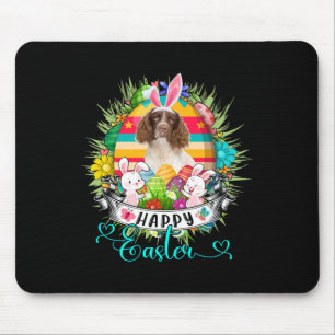 English Springer Spaniel Dog In Easter Eggs Sket _ Mouse Pad