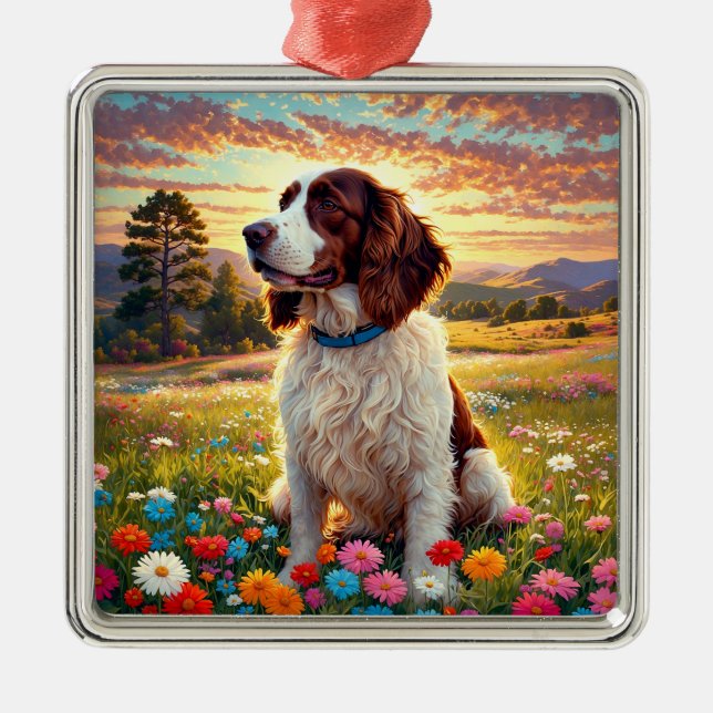 English Springer Spaniel dog Metal Ornament (Front)