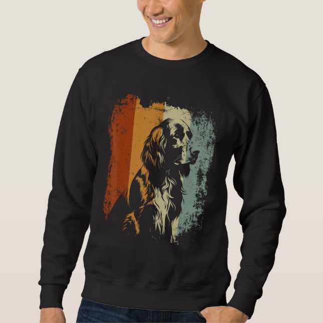 English Springer Spaniel Dog Retro Style Sweatshirt (Front)