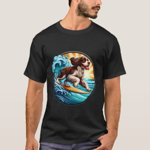English Springer Spaniel Dog Surfing Surfer Owner T-Shirt