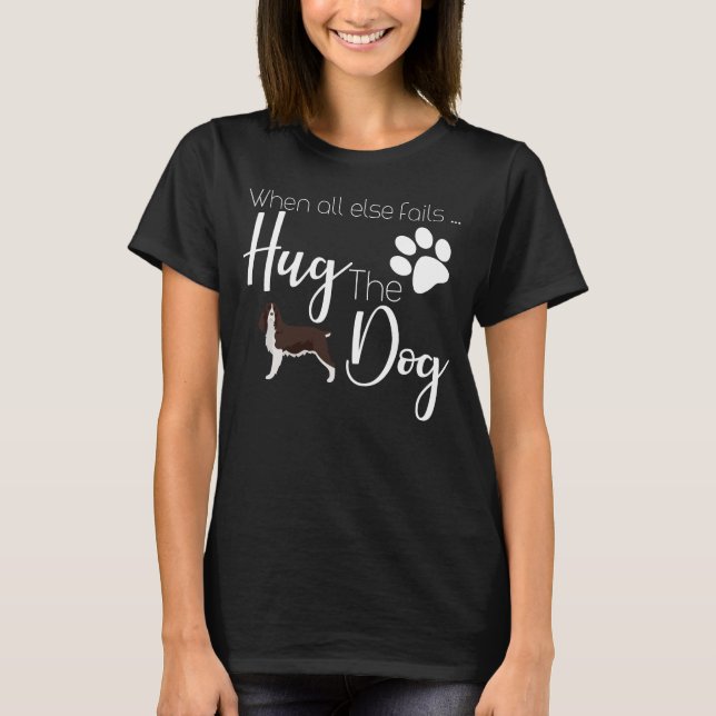 English Springer Spaniel Dog T-Shirt Cute I Love M (Front)
