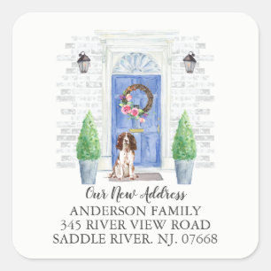 English Springer Spaniel Door New Address Label