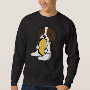 English Springer Spaniel Eating A Taco Dog Sweatshirt