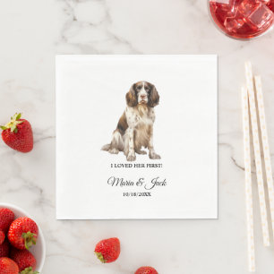 English Springer Spaniel Full Colour Pet Wedding Napkin