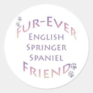 English Springer Spaniel Furever Classic Round Sticker