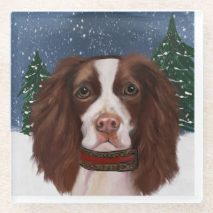 ENGLISH SPRINGER SPANIEL GLASS COASTER