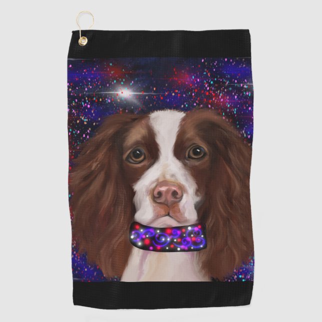 English Springer Spaniel      Golf Towel (Front)
