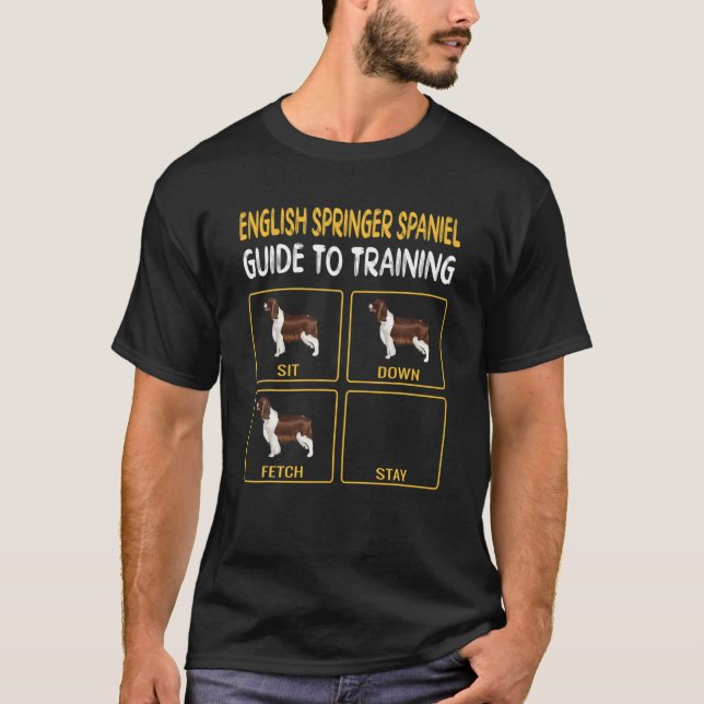 English Springer Spaniel Guide To Training Dog Obe T-Shirt (Front)