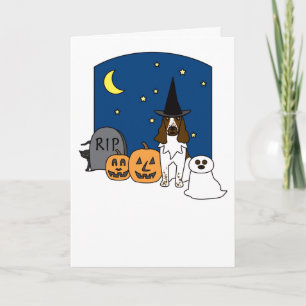 English Springer Spaniel Halloween Card