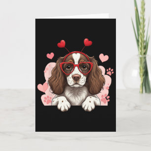 English Springer Spaniel Headbynd Valentine Womens Card