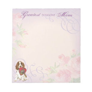 English Springer Spaniel Heart Mum Notepad