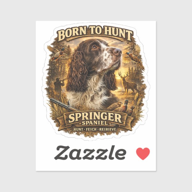 English Springer Spaniel Hunting Dog (Sheet)