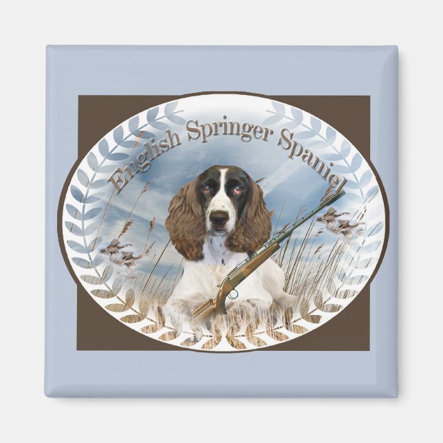 English Springer Spaniel Hunts Magnet (Front)
