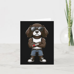 English Springer Spaniel I Love Dad Funny Dog Tatt Card