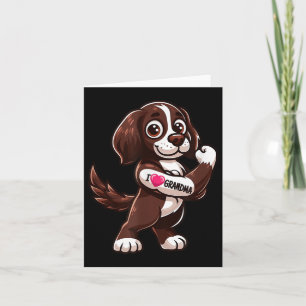 English Springer Spaniel I Love Grandma Funny Dog  Card