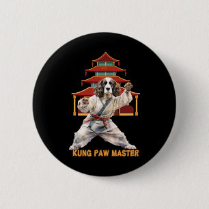 English Springer Spaniel Karate Martial Arts Dog L 6 Cm Round Badge