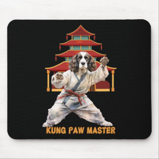 English Springer Spaniel Karate Martial Arts Dog L Mouse Pad