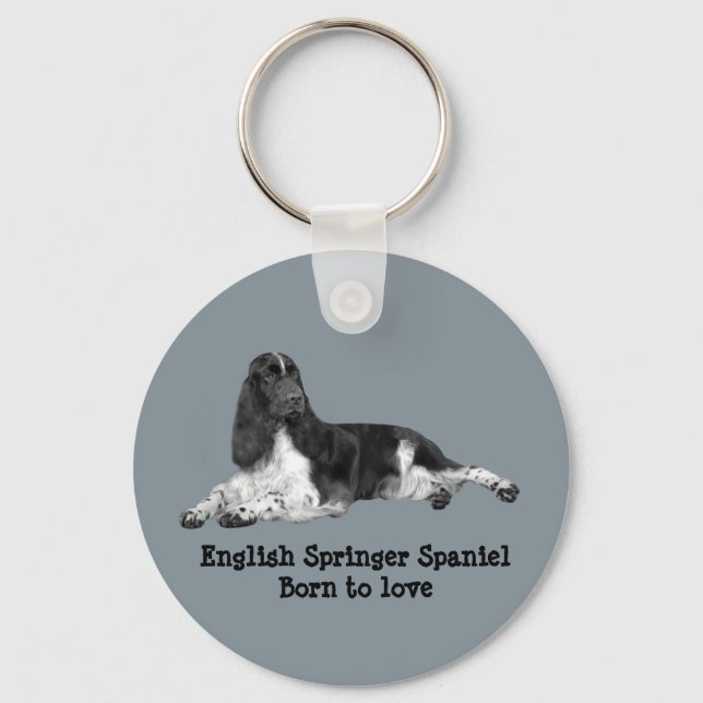 English Springer Spaniel Keychain (Front)