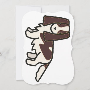 english springer spaniel liver and white cartoon c