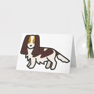 English Springer Spaniel Liver Tri Cartoon Card