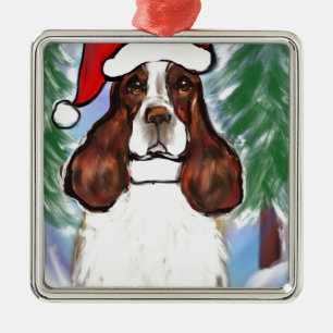 ENGLISH SPRINGER SPANIEL METAL ORNAMENT