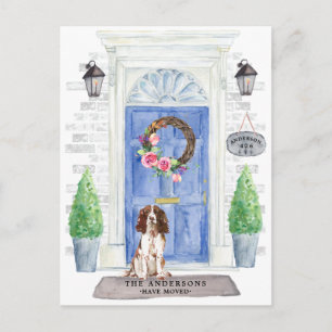 English Springer Spaniel Moving Announcement  Postcard